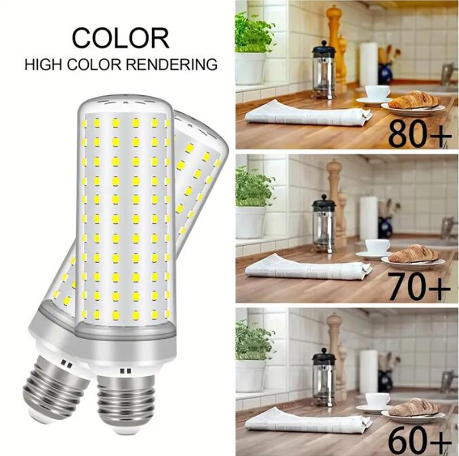 Bombilla LED E26 40w Equivalente 200w Iluminación Ahorro De Energía 110v-220v 3500 Lm Sin Parpadeo No Regulable Uso Doméstico Interior Bombillas(E26 40W warm white 3000K)