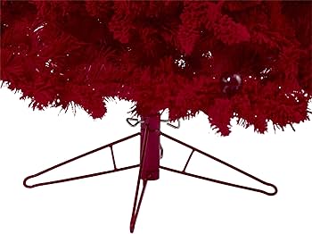 Amazon.com: Nearly Natural 7ft. Red Flocked Fraser Fir Artificial