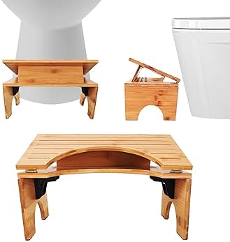 Bssmmai Toiletkruk, verstelbare kruk voor volwassenen en kinderen, draagbare, anti-slip, 4 hoogtes 15-21 cm