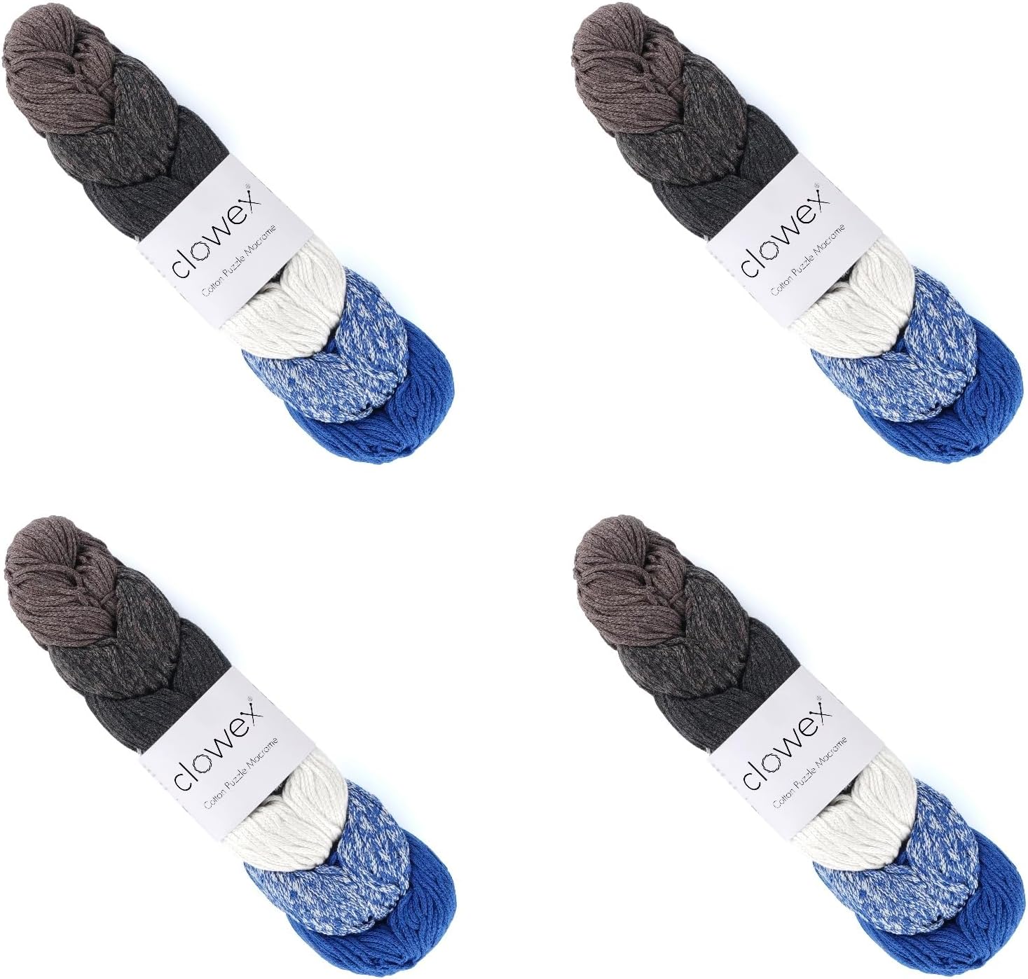 7 Colored Gradient Braided Cotton Macrame Cord, 3mm x 218 yds x 4 Balls Variegated Artisan Macrame Yarn, Rainbow Craft Cord, Multicolor Macrame Rope for Crocheting and Knitting