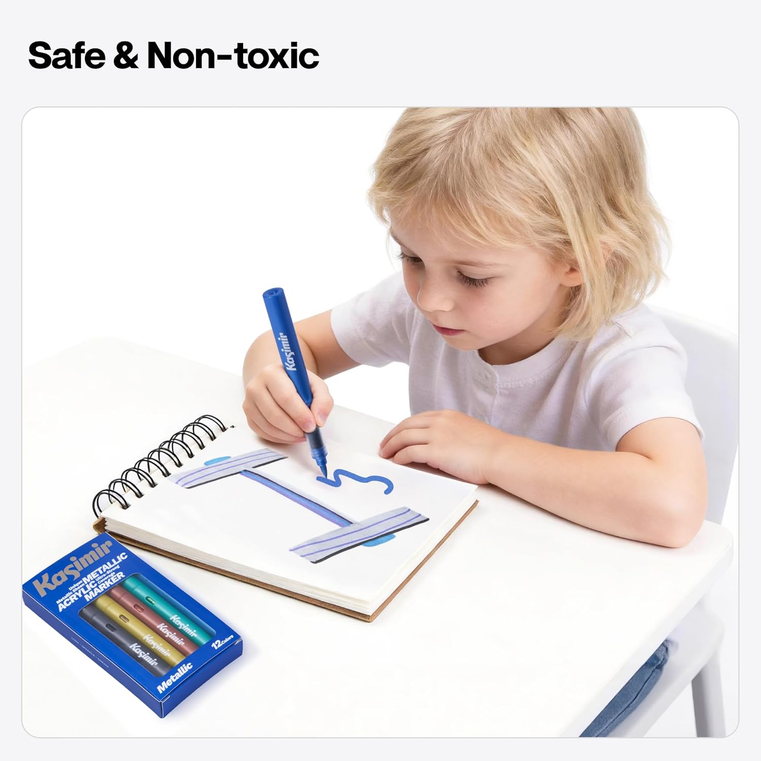 Kasimir Metallic Acrylic Markers Pens- 24 Colors