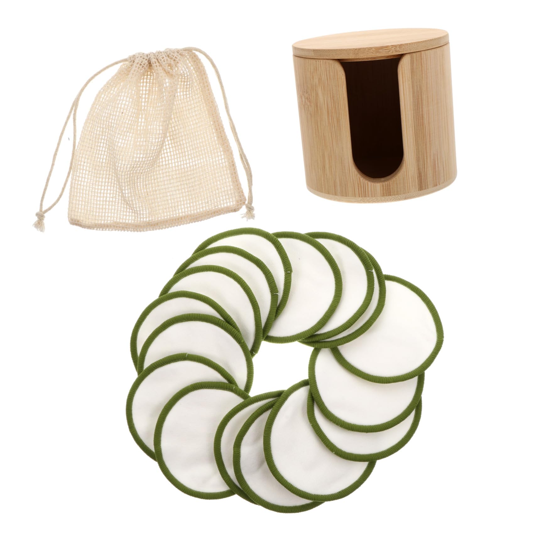 Wiederverwendbare Make Up Entferner Pads aus Bambusfaser 1 Satz