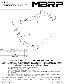 MBRP S7019AL 3 Axle Back Muffler Delete (Aluminized Steel)