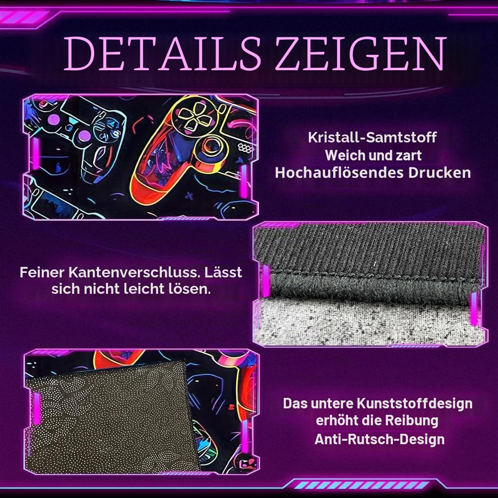 Gaming-Teppich für Jungen-Schlafzimmer, 120 x 160 cm, Gamer-Teppich, bunter Jungen-Schlafzimmer-Teppich, Spiel-Controller-Teppiche für Spielzimmer, Spielzimmer, Heimdekoration, rutschfester