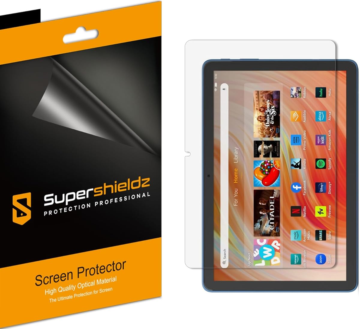 (3 Pack) Supershieldz Designed for All-New Fire HD 10 / Fire HD 10 Plus Tablet 10.1 inch (11th/13th Generation, 2021/2023 Release) Screen Protector, High Definition Clear Shield (PET)