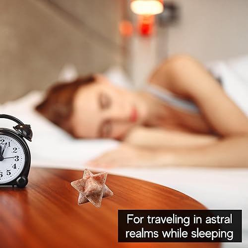 Miniatura 326 de Amazing Gemstone Larvikite Merkaba Crystal – Estrella de Merkaba metafísica de 1 pulgada para meditación – Cristal tetraedro energético y piedras