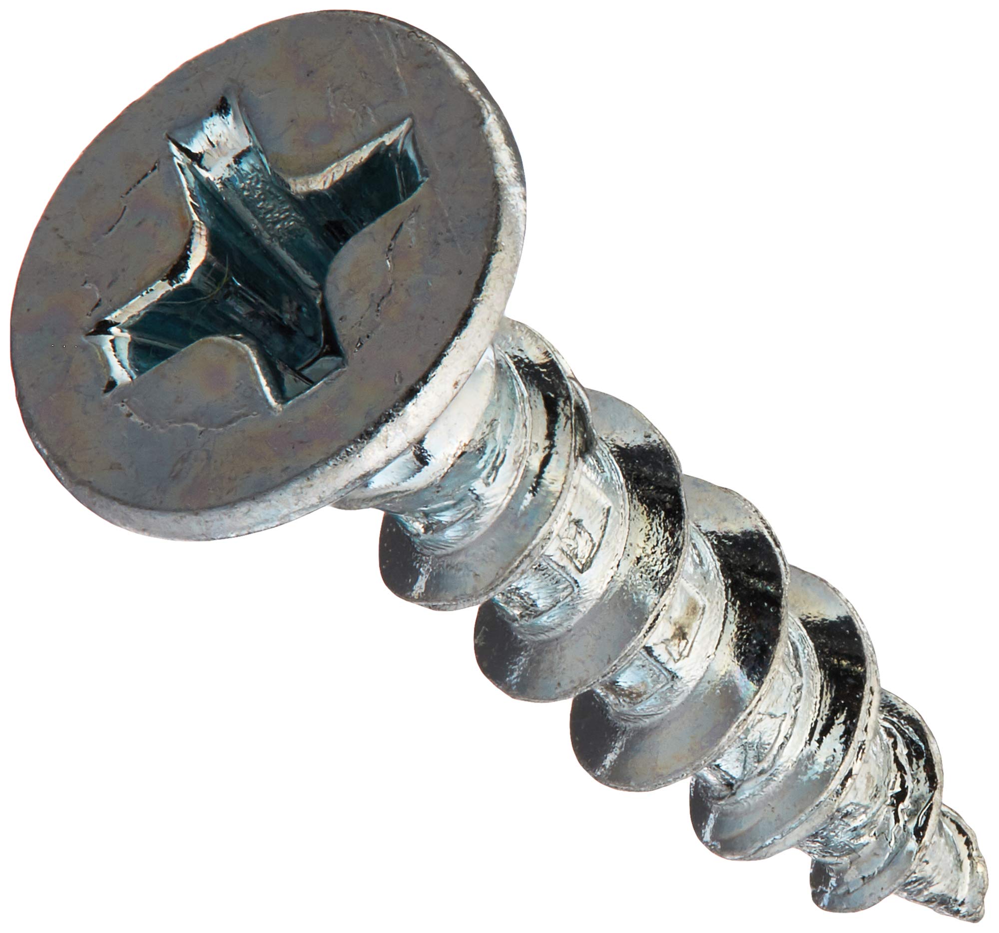 POWERTEC Wood QWS1005 Phillips Flat Head #8 x 3/4” Deep Thread Nickel (Zinc Plated Design) Woodworking Screw, 100 PK