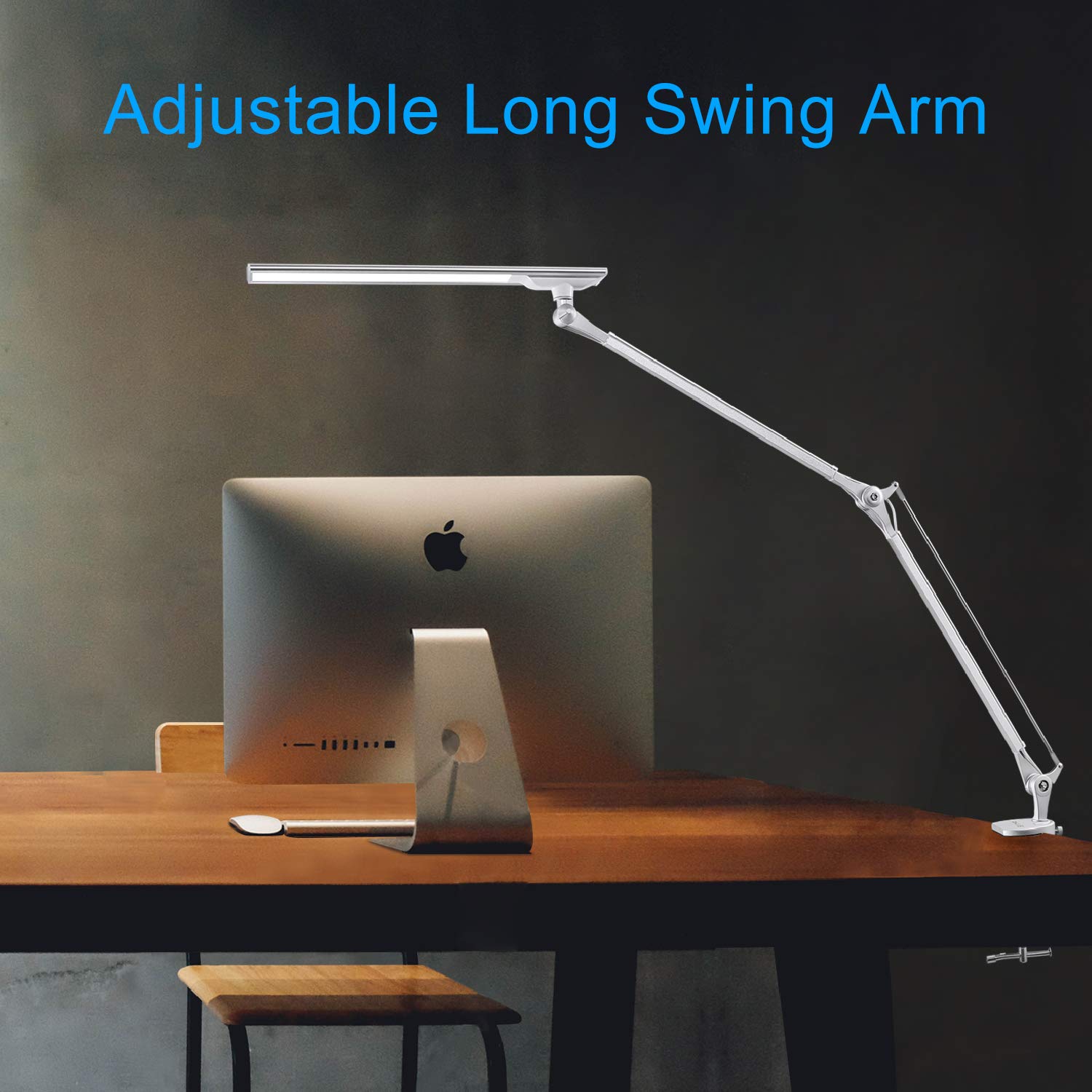PHIVE LED Architect Desk Lamp, Clamp on Drafting Table Lamp, EyeCaring