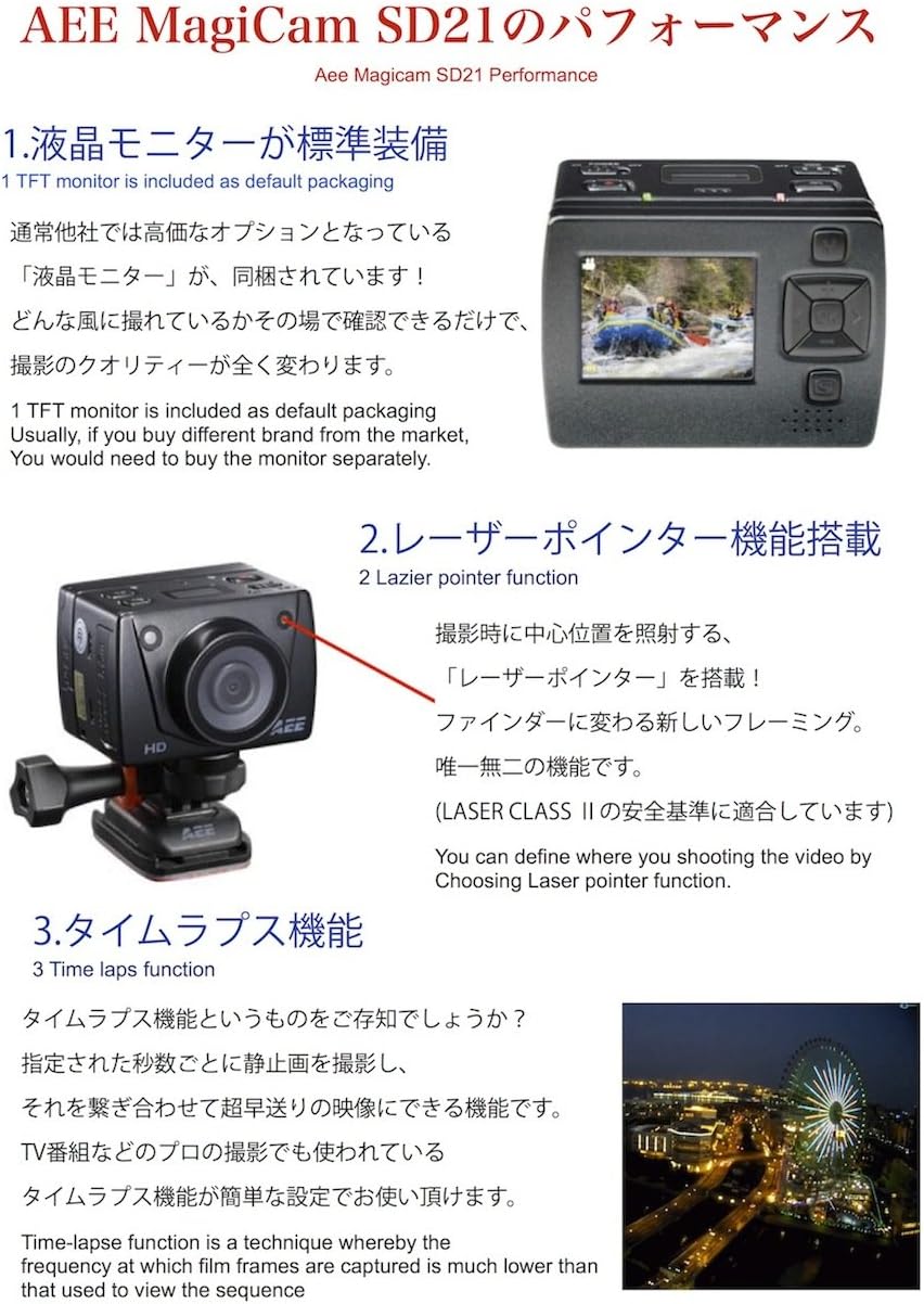 Amazon エーイーイーテクノロジー ウェアラブルカメラ Magcam Aee Sd21 ウェアラブルカメラ アクションカム 通販