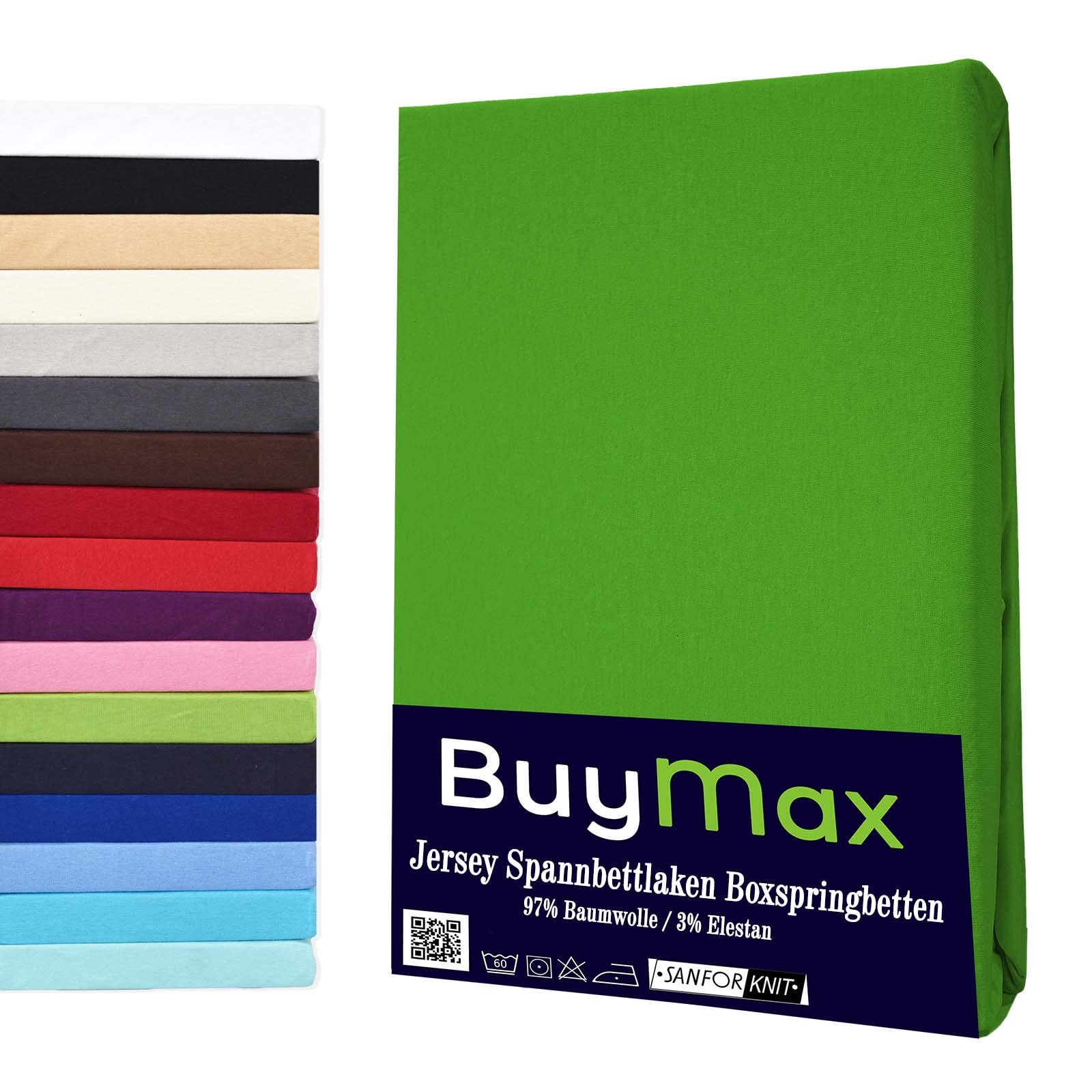 Buymax® Spannbettlaken 60x120 70x140 80x200 90x200 100x200 120x200 140x200 160x200 180x200 200x200 Baumwolle Bettlaken Jersey