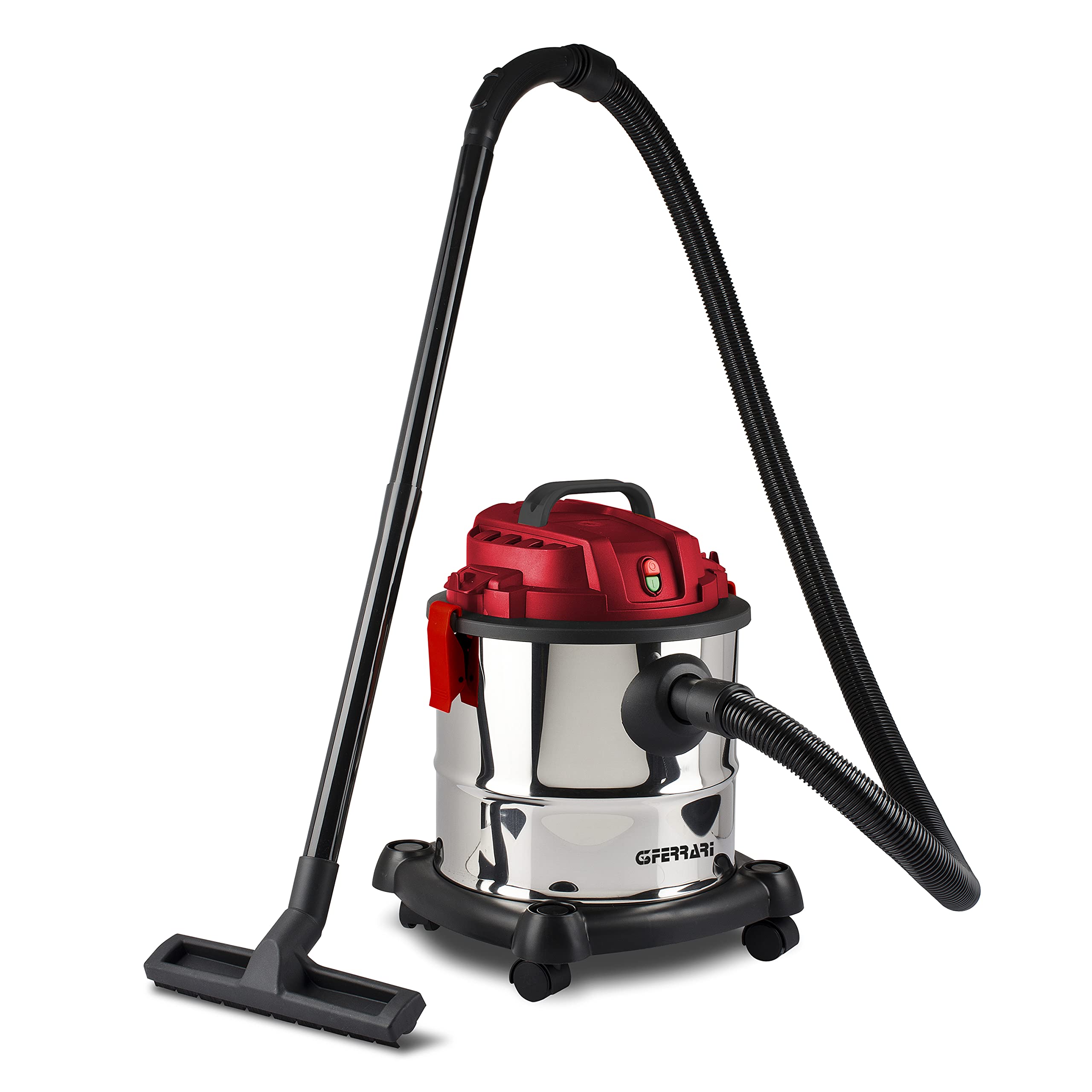 G3 Ferrari G90028 Aspirador de Sólidos y Líquidos de 20 L Fusto Red, 1000 W, 18kPa, Wet & Dry Compact, Doble función: Soplador, Accesorios incluidos