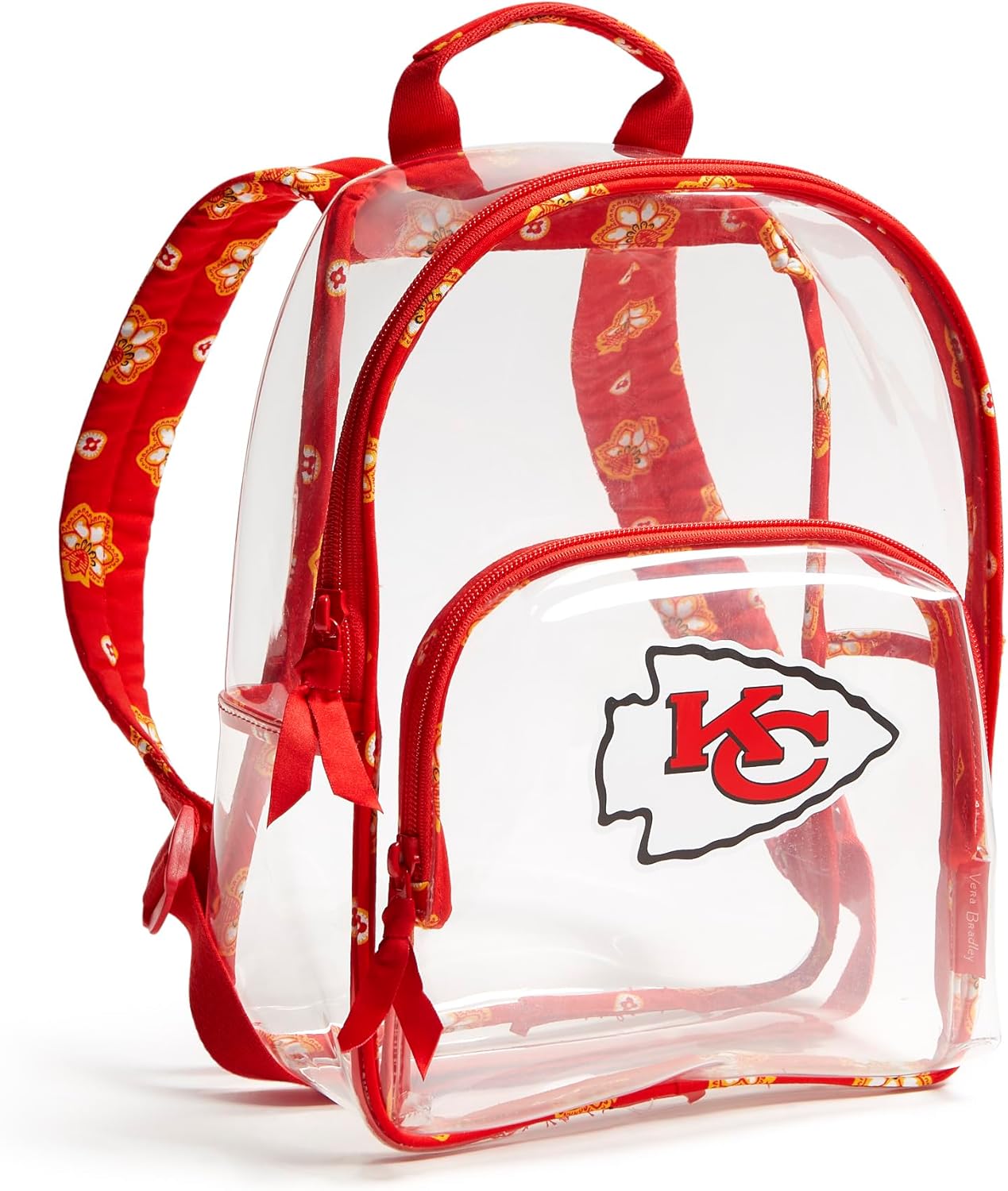 Vera Bradley Women's Clear Nfl Small Backpack (Multiple Teams Available), Dallascowboysonblue/Graybandana, One Size
