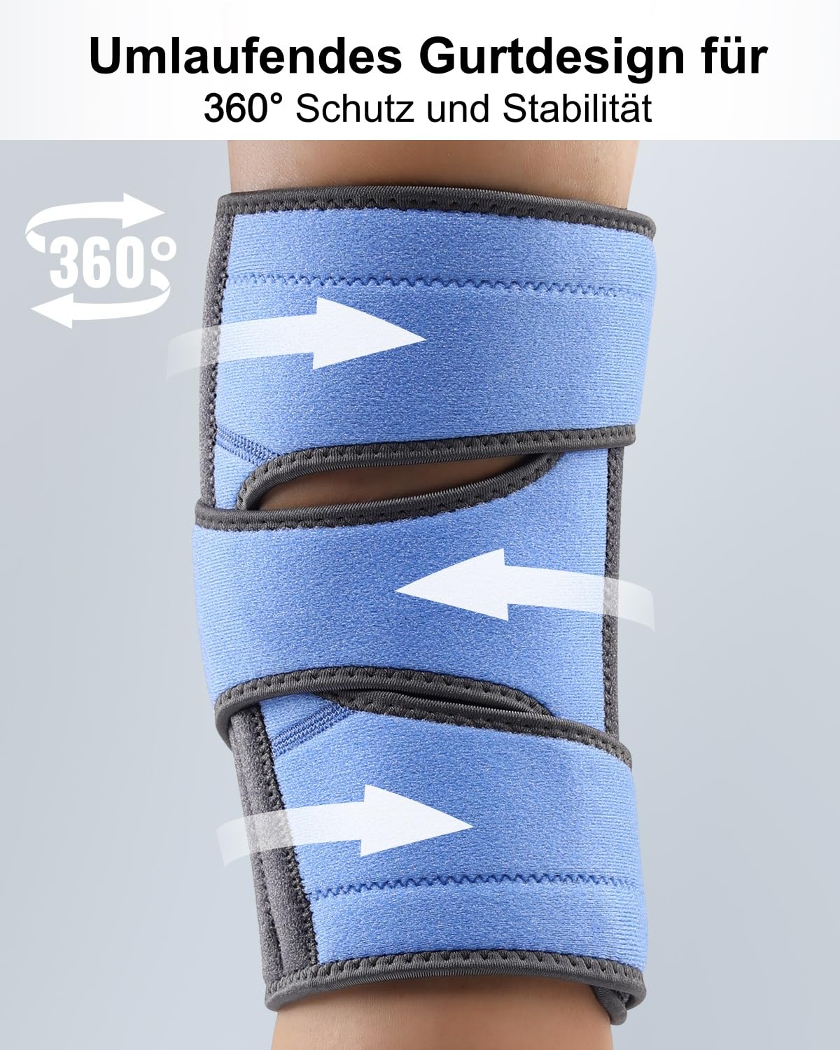 ABYON Kniebandage für Männer und Damen, Verstellbare Knieorthese mit 4 Riemen und 3 Beidseitige Stabilisatoren bei Arthritis, Linderung von Gelenkschmerzen, Bändern, Meniskusriss, Gehen, Laufen