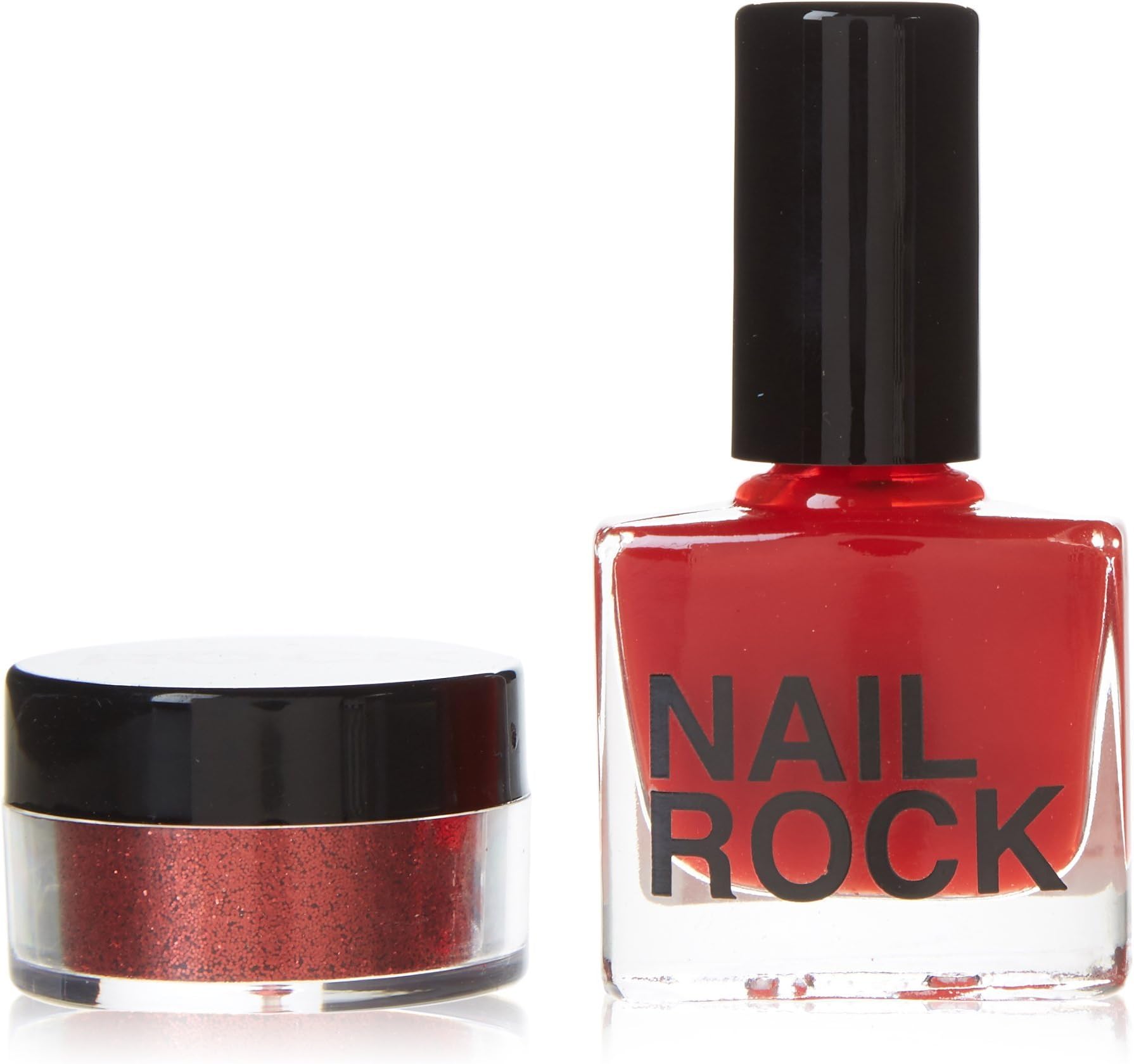 Nail Rock Texture Red Glitter