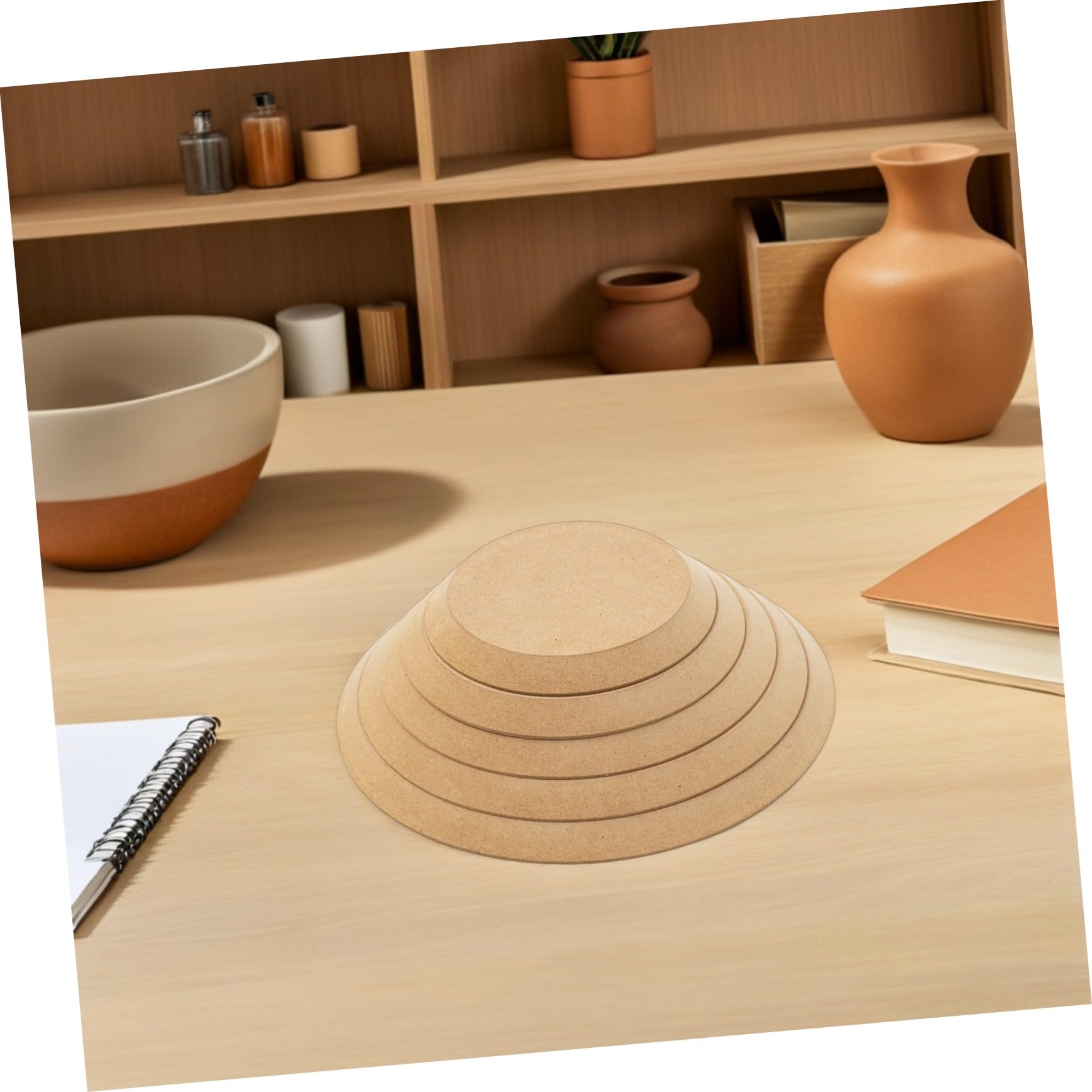 LIFKOME 5 Piezas Moldes De Arcilla De De Madera Molde De Madera Para Arcilla Khaki