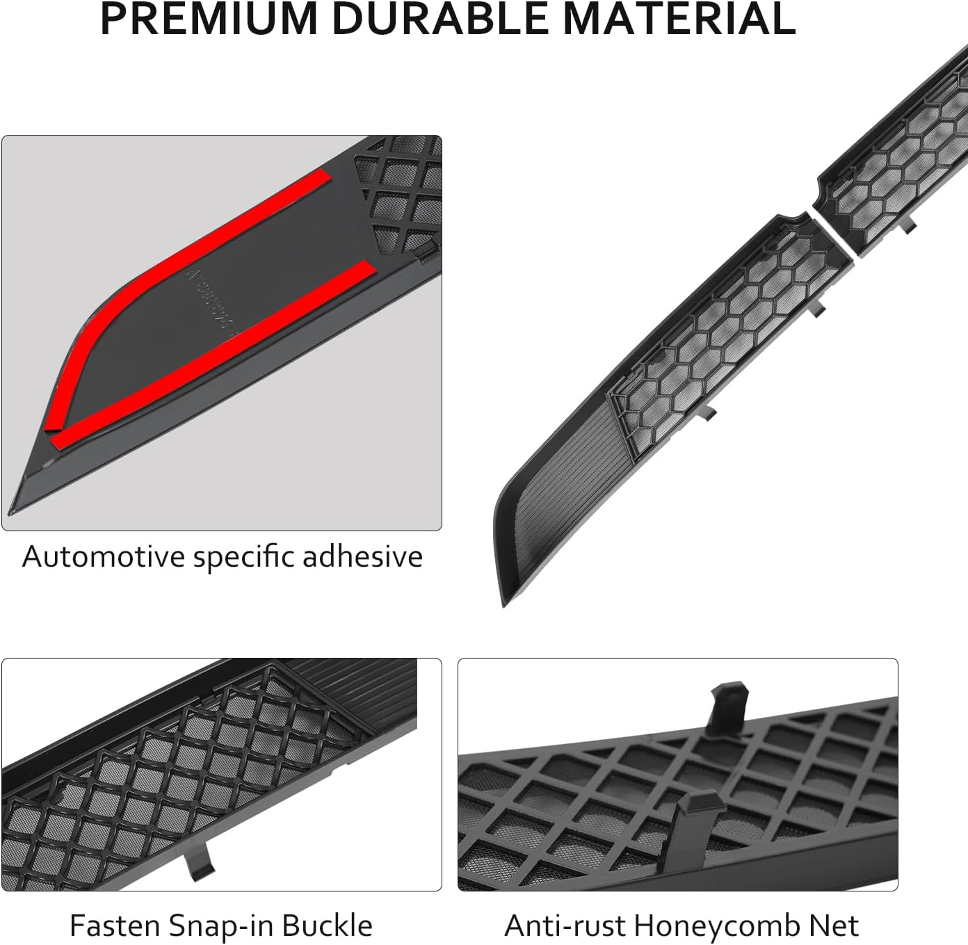 TOPABYTE Grill Mesh Insert for Tesla Model Y Juniper 2025 2026 Car Lower Bumper Segmented Net, Front Air Inlet Vent Grille Grid Cover for New Model Y Juniper Launch Series Accessories