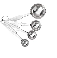 ONEKOO 4-Piece Stainless Steel Measuring Spoons Set - 1/4 tsp to 1 Tbsp, Dishwasher Safe for Precise Baking & Cooking