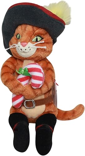 TY Beanie Baby - PUSS IN BOOTS the Cat (DVD Exclusive - Holding Candy Cane)