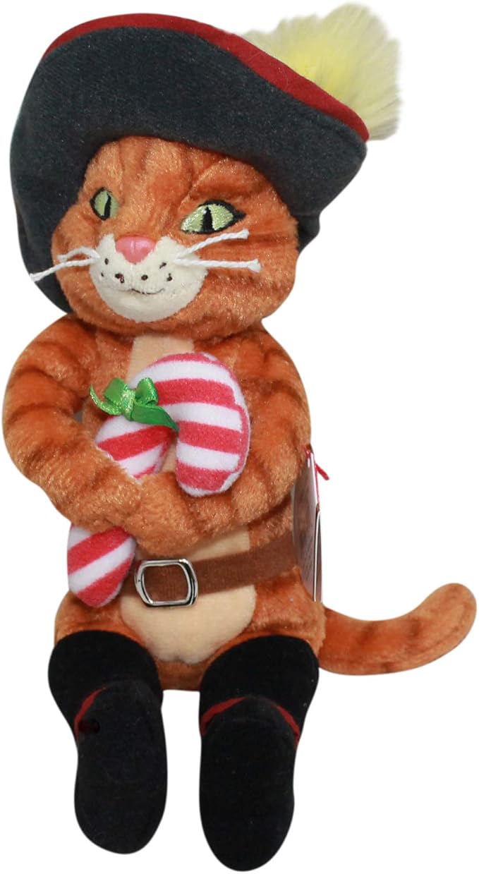 TY Beanie Baby PUSS IN BOOTS the Cat (DVD Exclusive Holding Candy