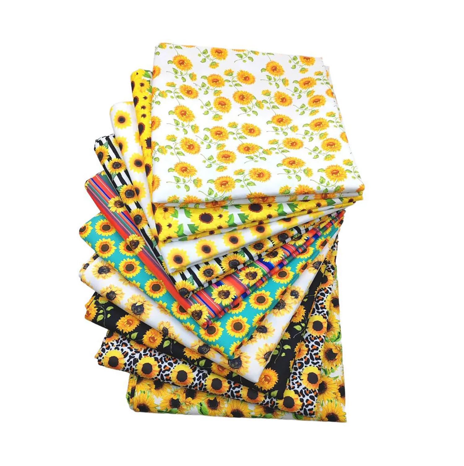 Zestaw materiałów patchworkowych ze wzorem słoneczników, towar sprzedawany na metry, wzór kwiatowy, poliester, wstępnie wycięty, materiał, patchwork, zestaw do majsterkowania, szycia