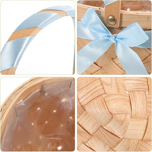 Miniatura 7 de Abaodam Cesta de mimbre azul, 59.1 in, multifuncional