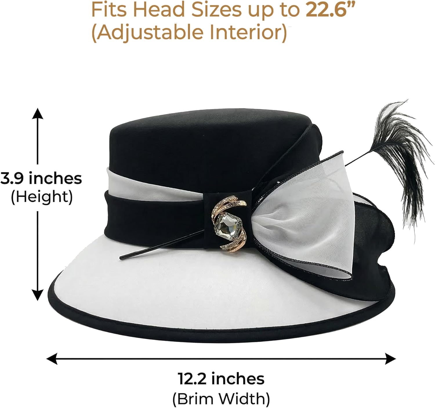Women's Elegant Hats for Party Church Derby hat, Organza Sun Visor Cap, Floral Fascinators & Wide Brim Fedoras