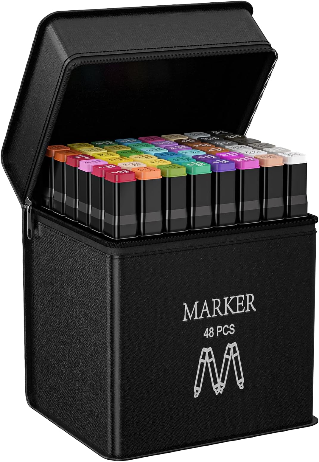 Alkohol-Marker Set, 80 Farben – Doppelseitig, Für Künstler & Hobbyzeichner, Mit Etui