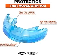Vista 3 de Shock Doctor - Férula dental para rugby con tirantes y sin tirantes, joven