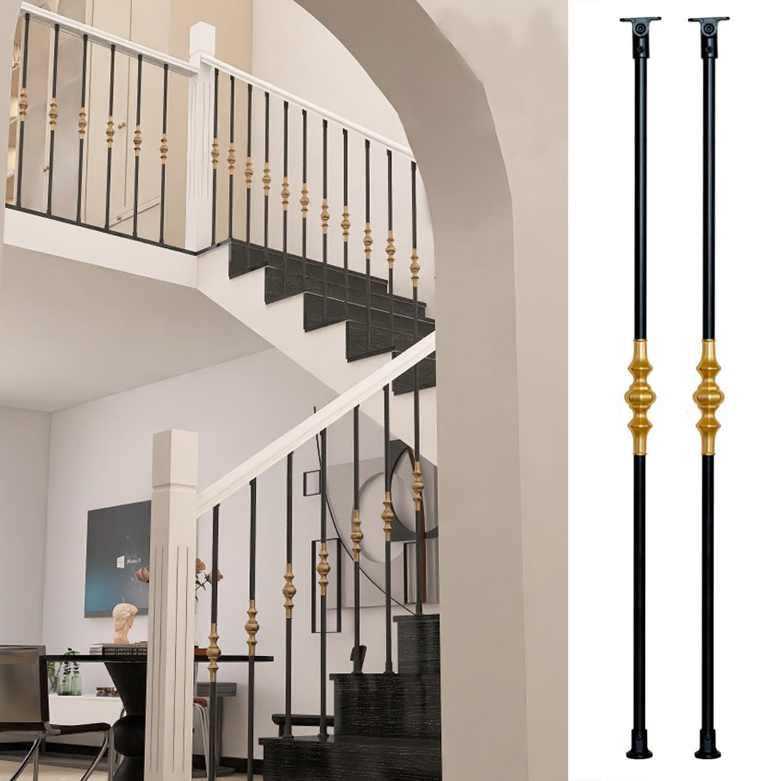 Poteau de main courante d'escalier stable pour réparer une rambarde de terrasse instable