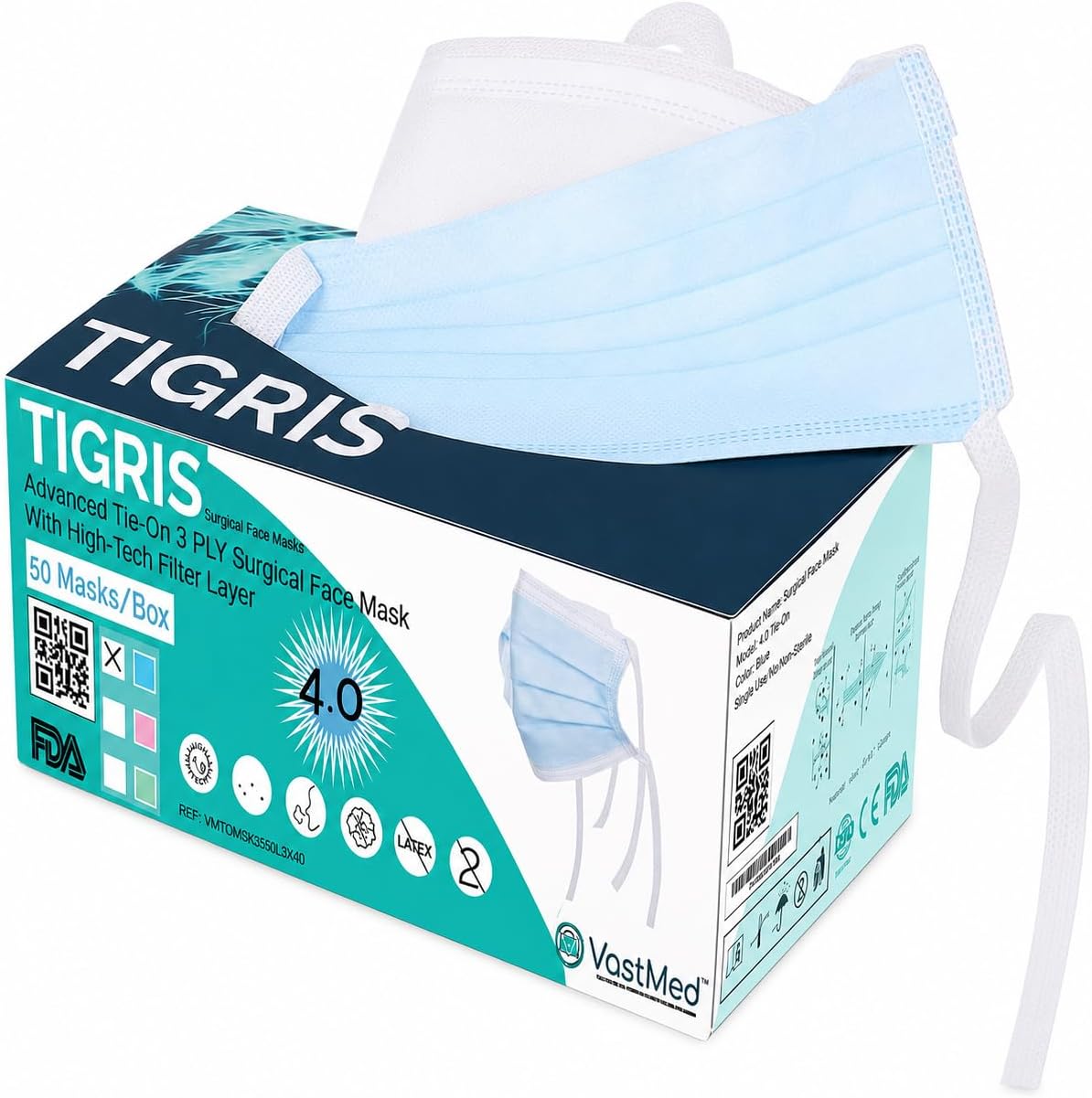 50 PCs Tie-On Face Mask Filtering Layers