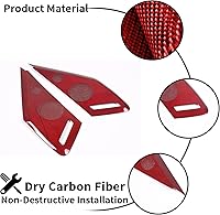 Vista 2 de Sekhyna Cubierta de altavoz de puerta lateral de automóvil compatible con Chevrolet Corvette C8 2LT 3LT 2020-2024 fibra de carbono real, 2 piezas