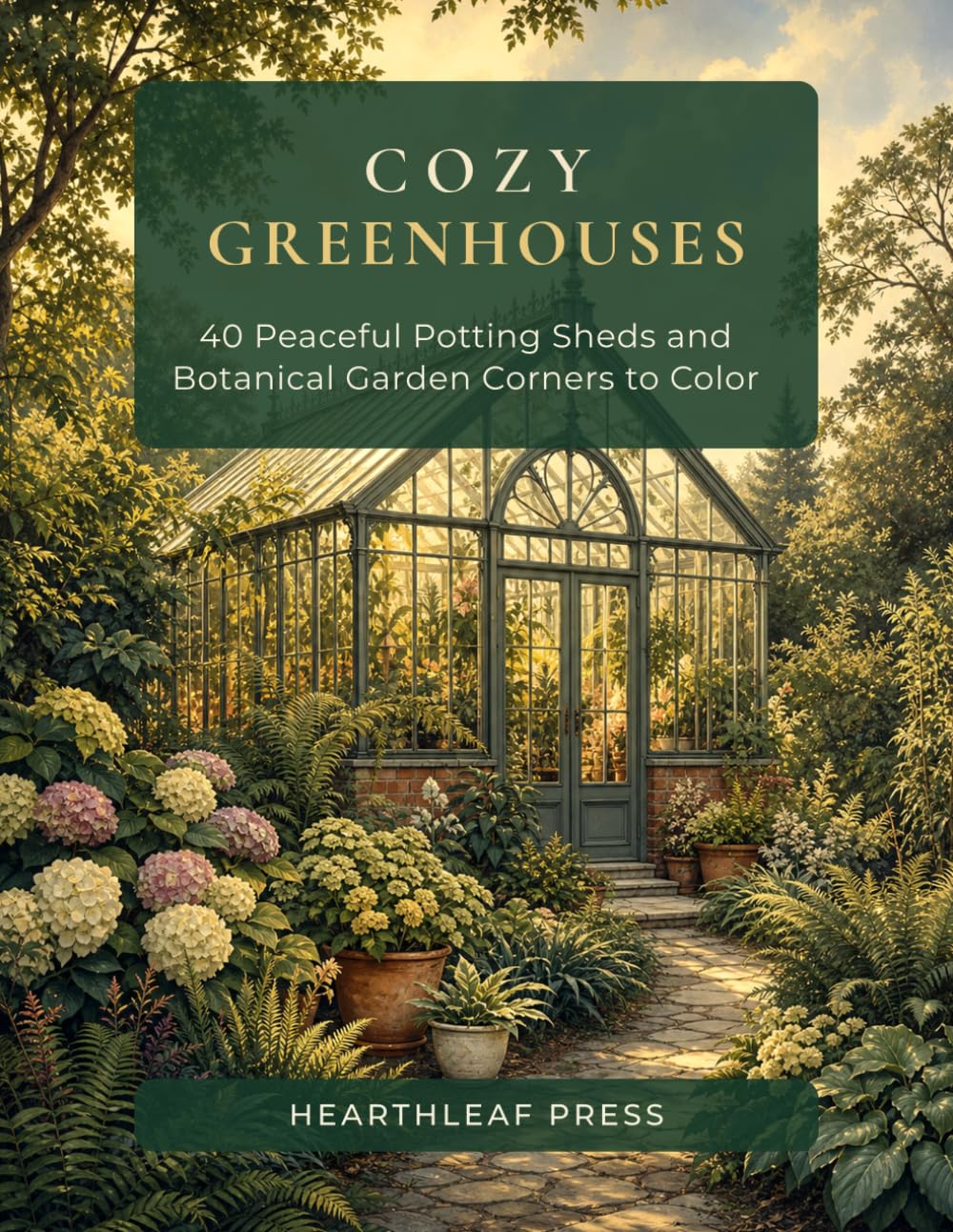 Cozy Greenhouses: 40 Peaceful Potting Sheds and Botanical Garden Corners to Color (Hearthleaf Botanical Escapes)