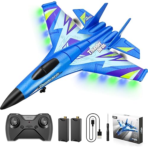 4DRC Foam RC Plane for Kids Adults, Remote Control Airplane RC Jet Helicopter Drone Plane for Kids Adults Beginner, Easy to Fly RC Fighter, Remote Control Aircraft with Automatic Balance Gyro
