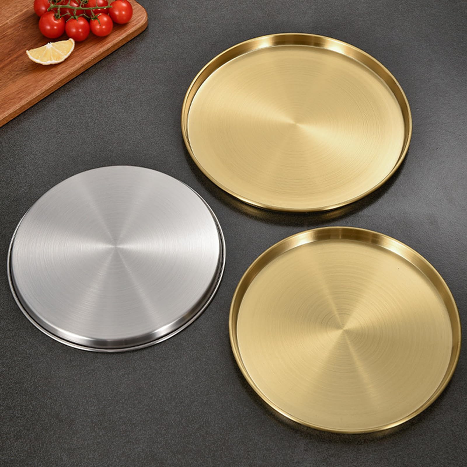 Bandeja organizadora de mesa, color dorado, paquete de 5