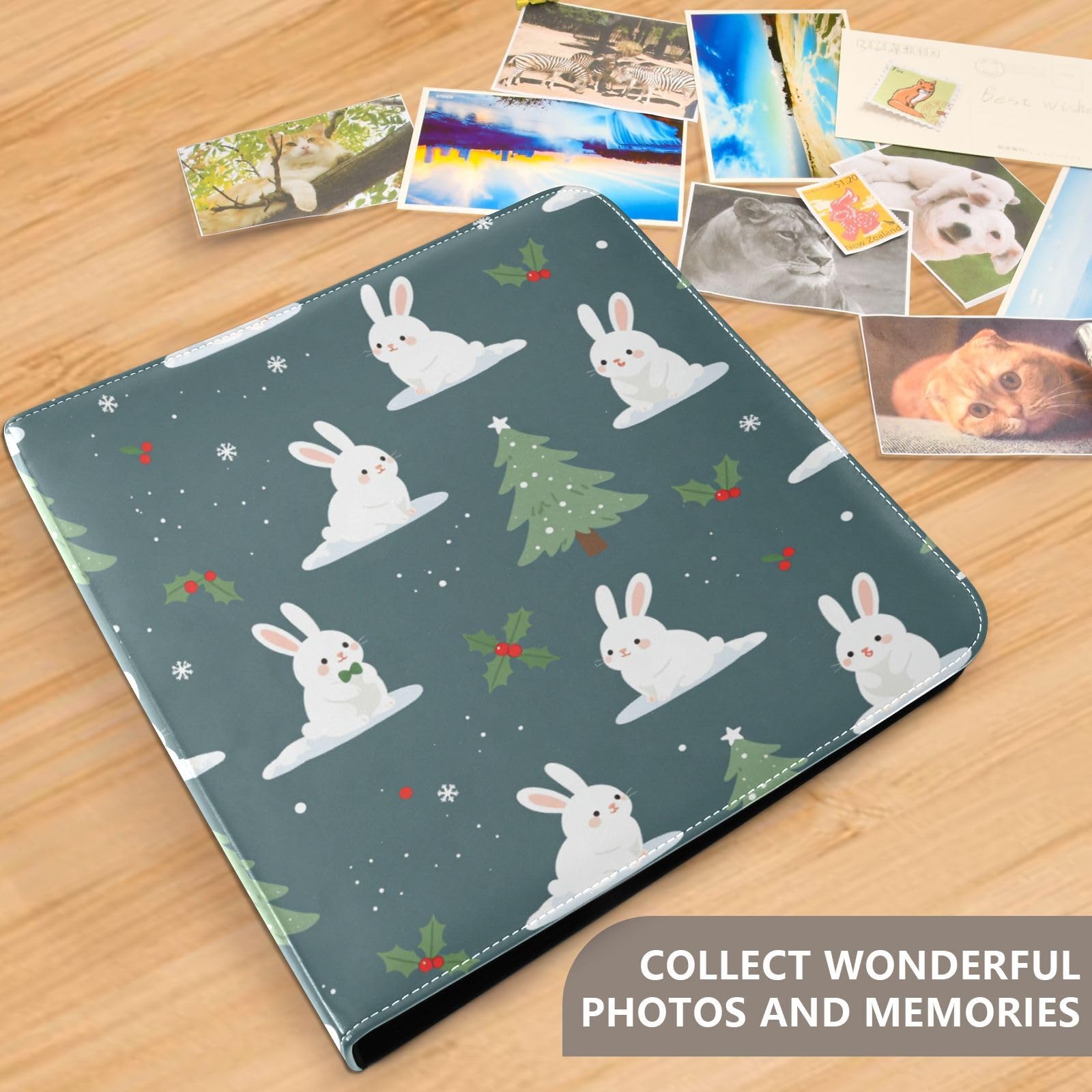 Okładka ze skóry PU Holly płatki śniegu album fotograficzny