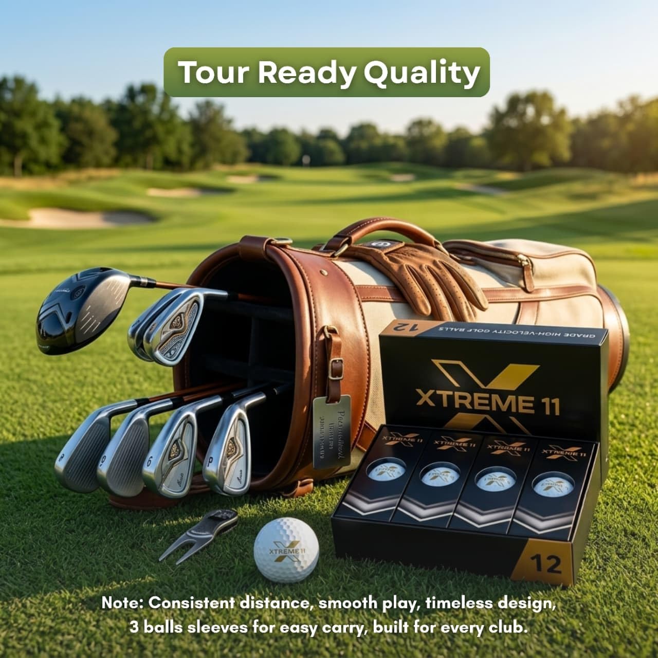 Golf Balls, Pack of 12, White, Surlyn, Standard Size, Long Distance, Consistent Flight, for Beginners & Experienced Golfers
