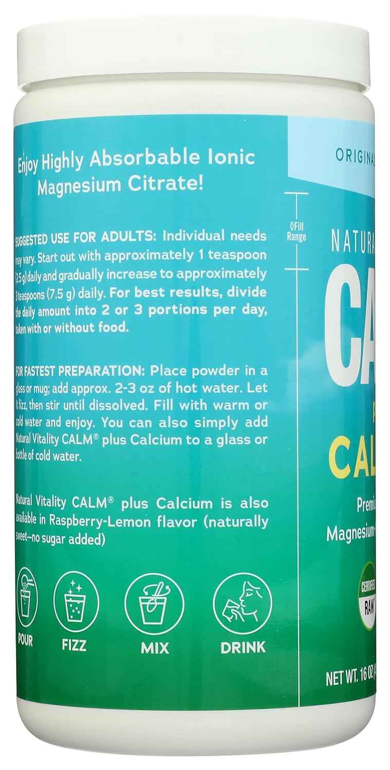 Natural Vitality Vitamin Calm + Calcium, 16 oz