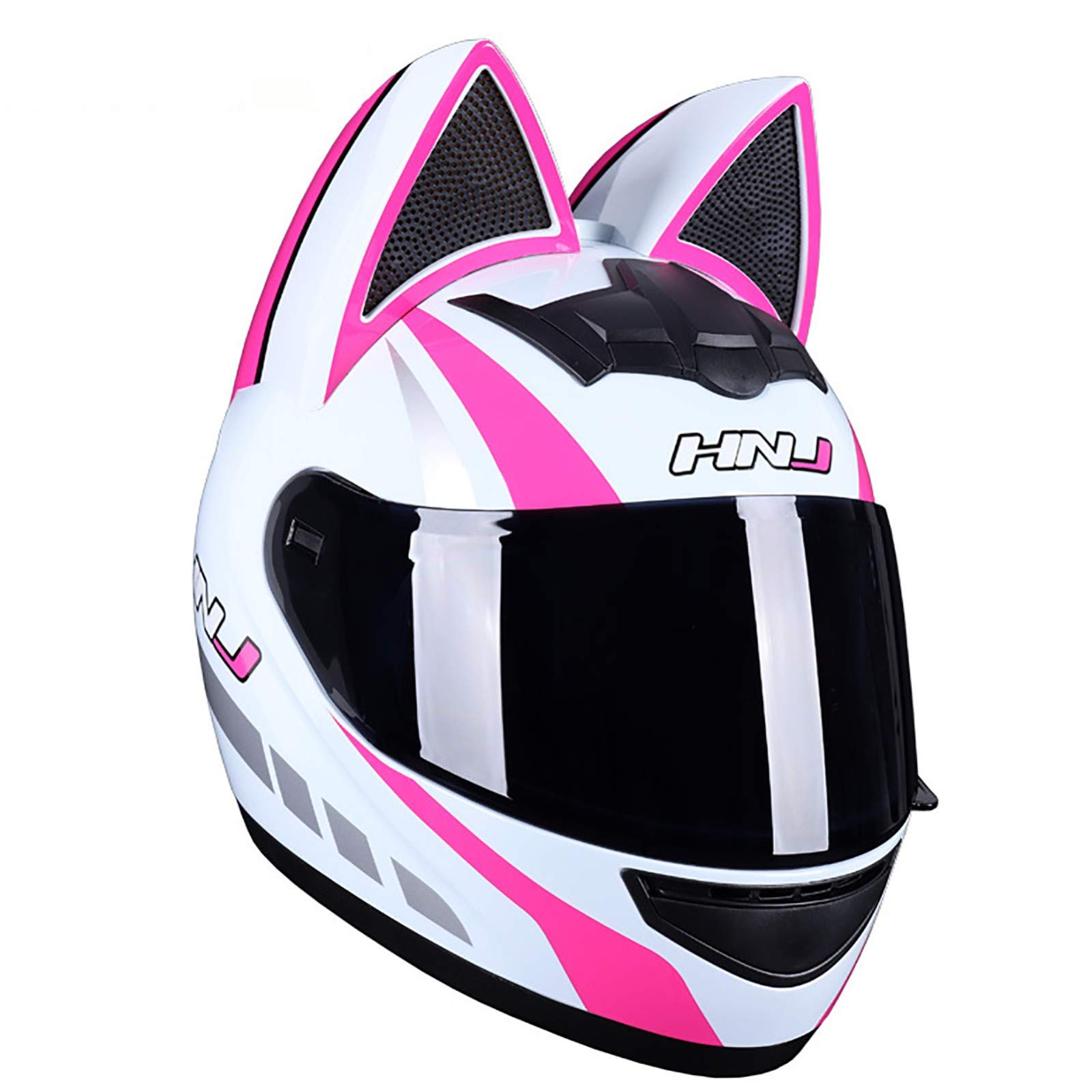 Casque de moto modulable avec oreilles de chat design aérodynamique quatre saisons