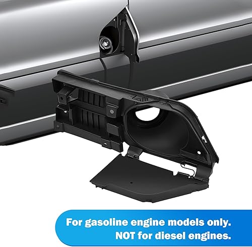 Miniatura 4 de Puerta de combustible de tránsito, puerta de gas de tránsito + cubierta blanca compatible con Ford Transit Vans 150 250 350 HD 2015-2023  Llenadora