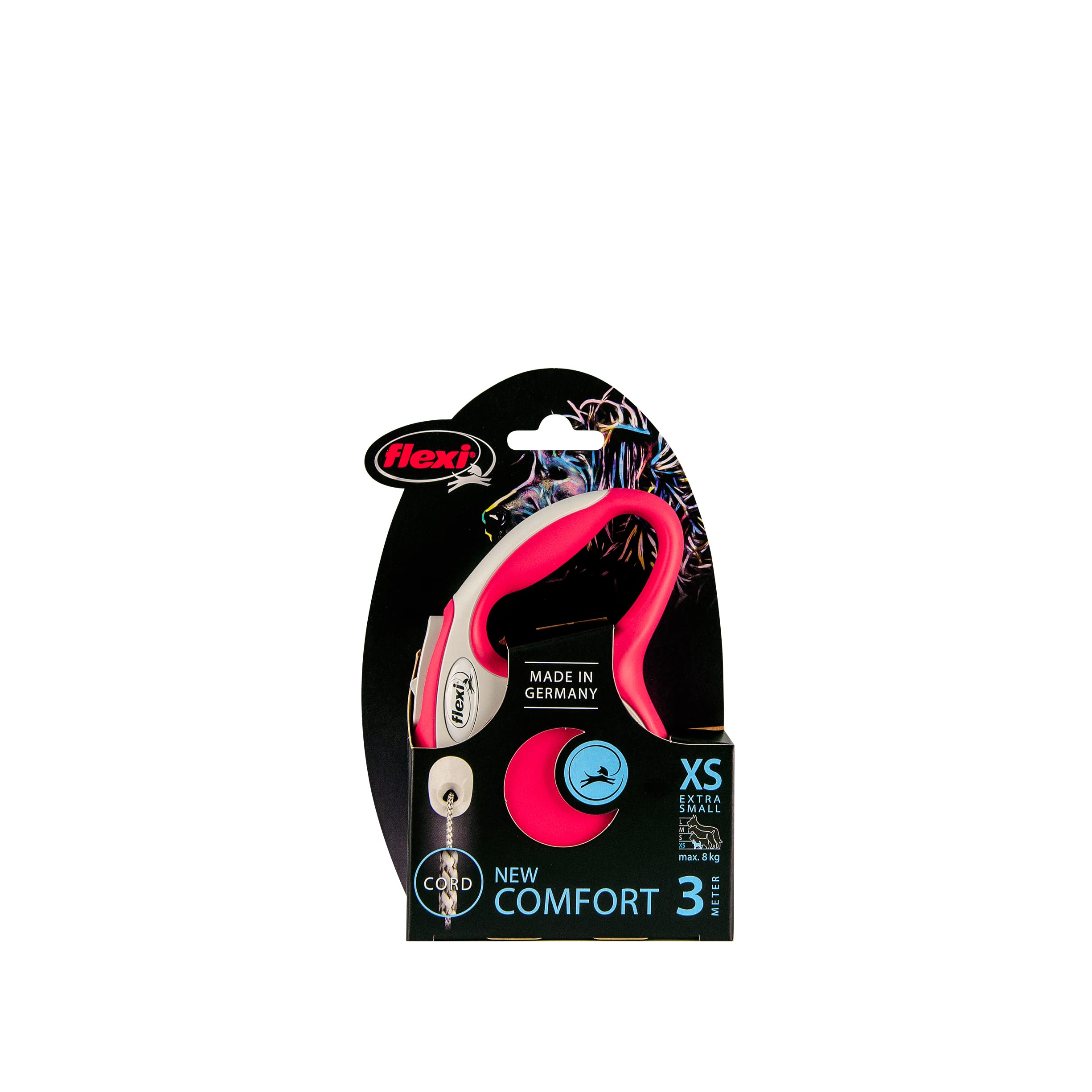 Amazon.com : Flexi New Comfort Cord Grey & Red Extra Small 3m