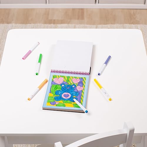 Miniatura 9 de Melissa & Doug On the Go Color by Numbers, tablero de diseño unicornios, ballet, gatitos y más