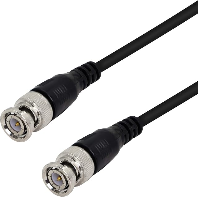 BNC Coaxial Cable, Ultra Low Loss BNC Male to BNC Male Cable 75 Ohm Extension Cable,KANGPING for Video Surveillance Cameras (0.5M)
