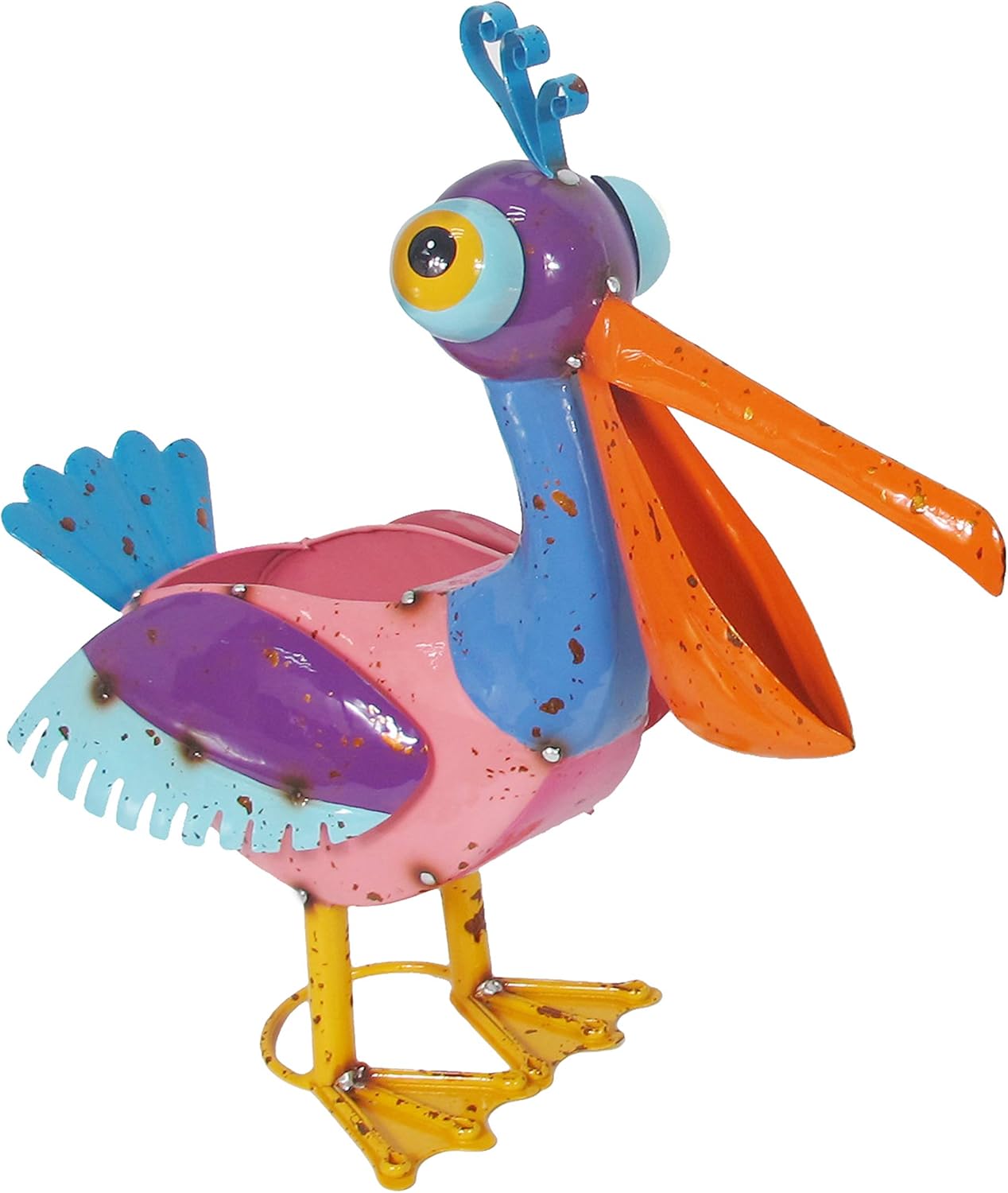 Continental Art Center Inc. CAC18016P Statue Pelican Planter, Colorful