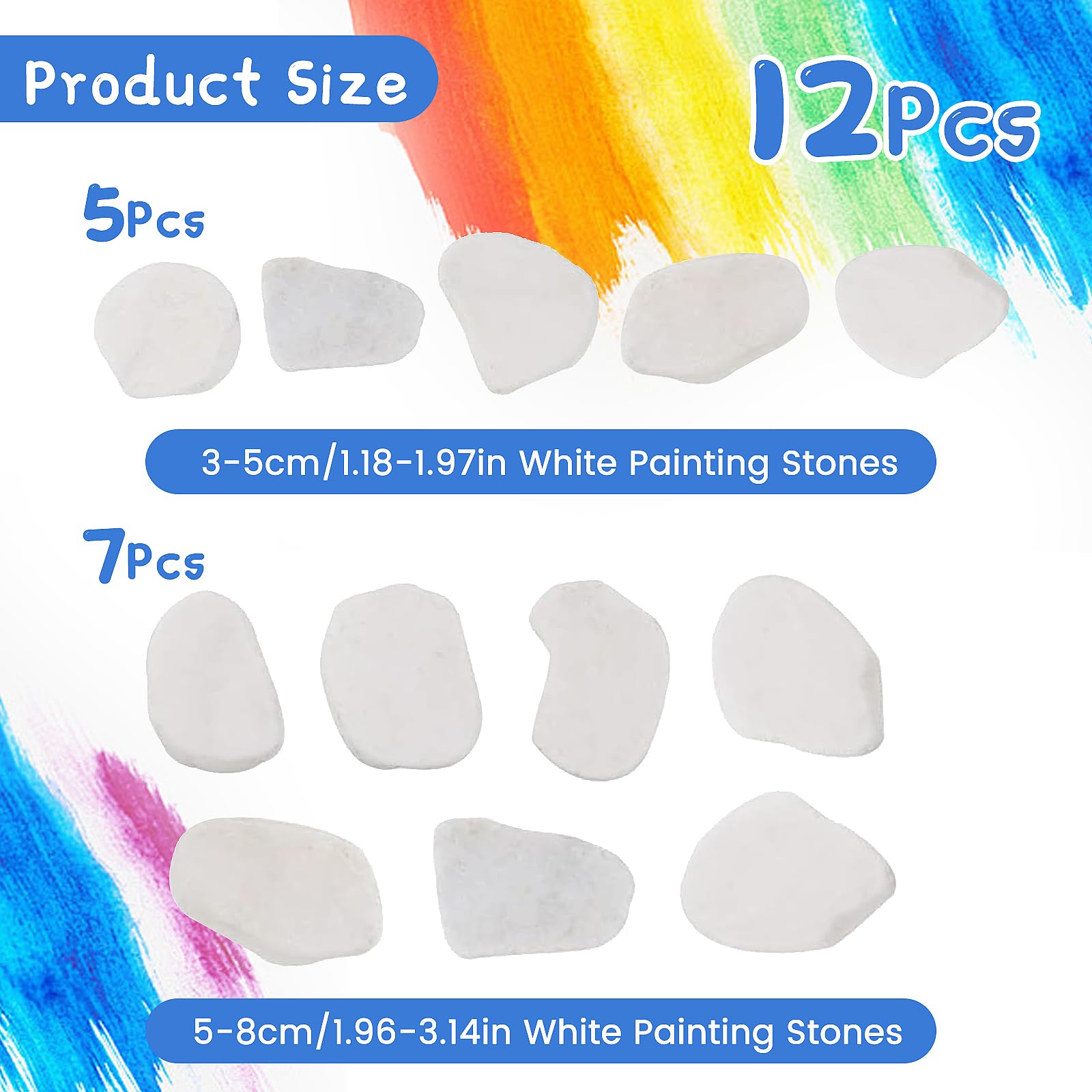 SOUJAP 40 Ciottoli Da Spiaggia Piatti Per Pittura – 5-8 Cm, Pietre Di Fiume Lisce, Naturali, Per Decorazione Fai Da Te E Artigianato