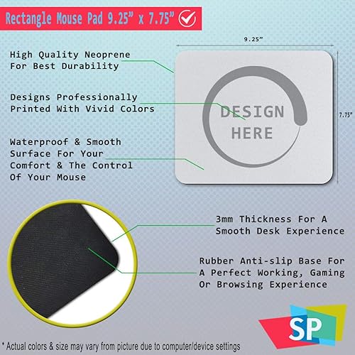 Miniatura 8 de Alfombrilla de mouse personalizada para fotos y texto, de neopreno, suministros de oficina y accesorios de escritorio para computadora de juegos,