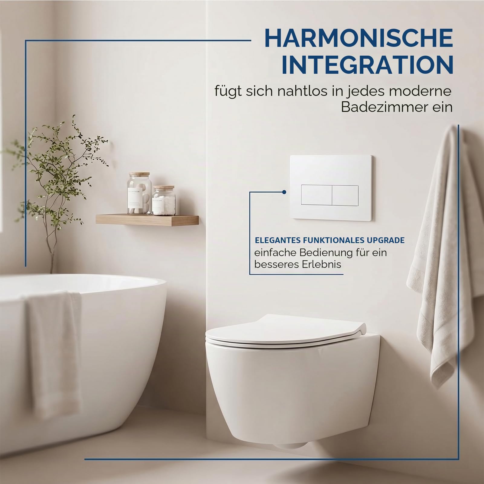 Wc Drückerplatte,Drückerplatte Wc,Betätigungsplatte Wc,2-Mengenspülung Ersatzplatt,Kompatibel Mit GEBERIT SIGMA01 UP300/320 Ersatzplatte 115.770.11.5,Mit Spülhebel-Set Und Einbaurahmen (Weiß)