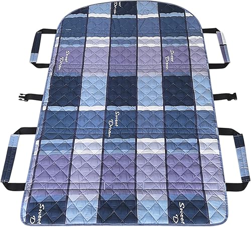 Almohadilla de cama de posicionamiento con asas, carcasa 100% algodón sábanas deslizantes transpirables para pacientes para prevenir llagas de cama