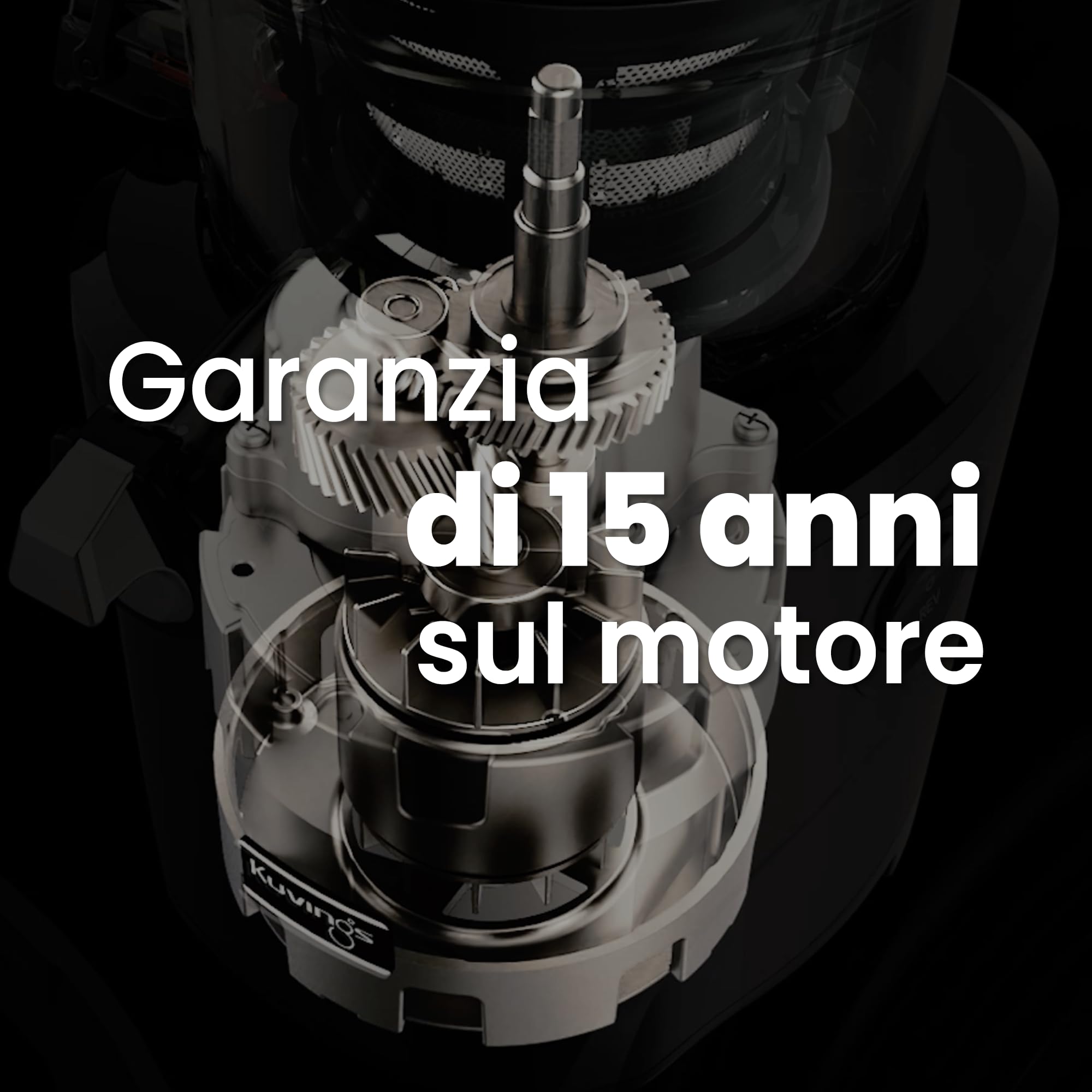 kuvings Estrattore | REVO830 | Spremiagrumi lento | Doppia apertura di riempimento | sistema di taglio automatico | Include set di filtri per frullati e sorbetti Nero opaco_KSP-2478CE