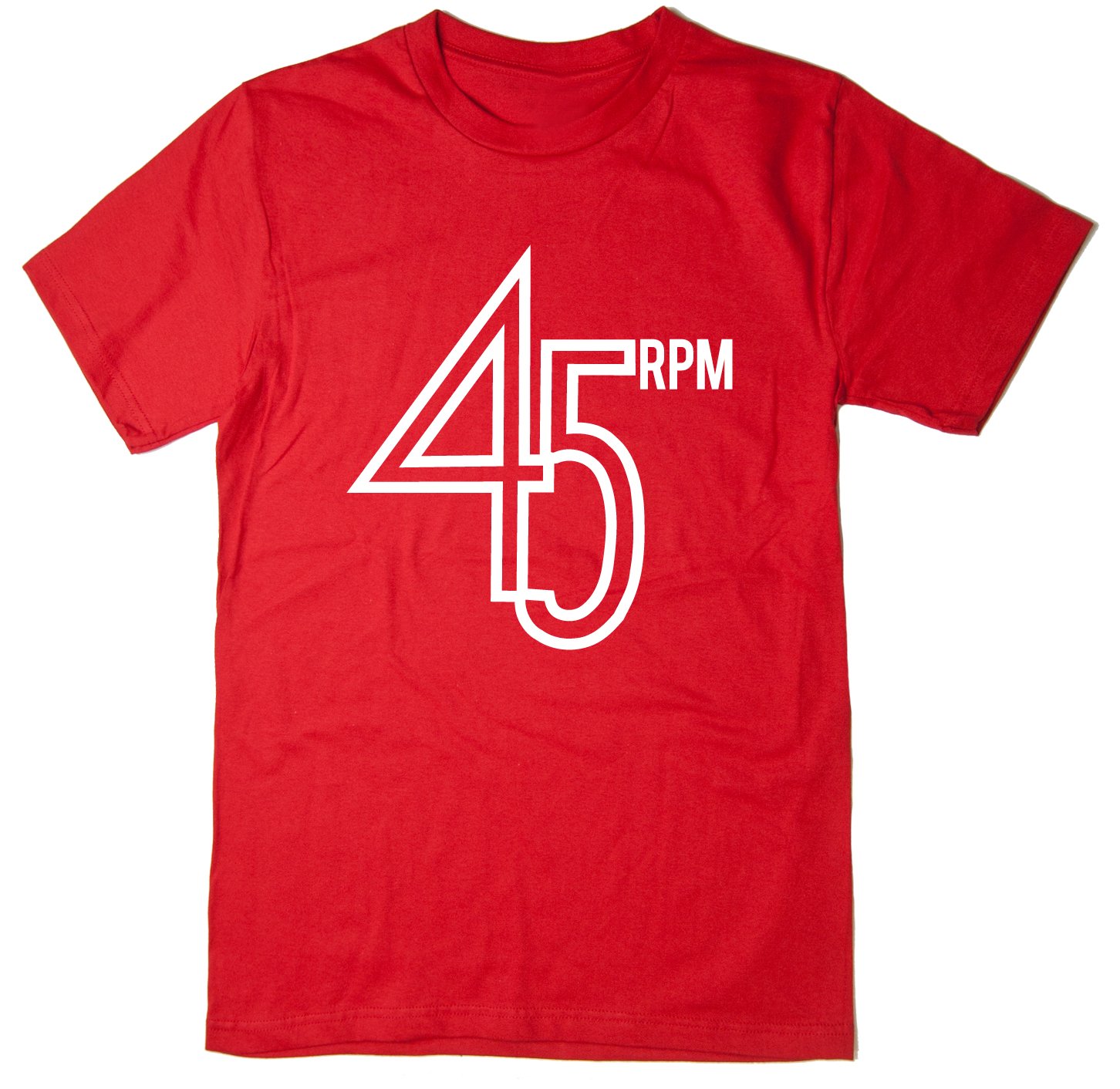 Rocket Fuel '45 RPM' Mens Funny Printed T-Shirt Red - XL