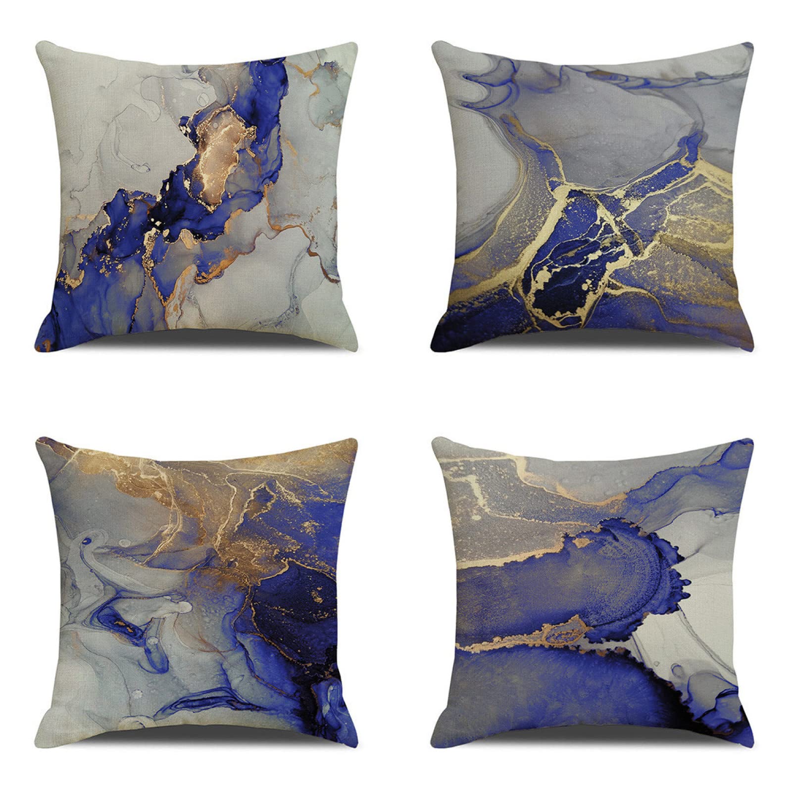 Taies d'oreiller 65x65cm lot de 4 pour rénover canapé et lit